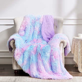 Super Shaggy Sherpa Rainbow Blanket | Yedwo Home